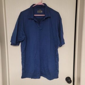 ~ mens blue textured lone cypress pebble beach polo
